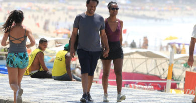 Maju curte a praia do Lebron no Rio Maju curte a praia do Lebron no Rio