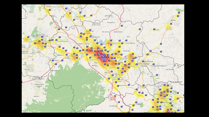 mapa acidentes