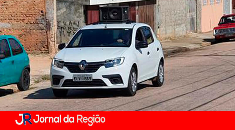 Carro de som no Jardim Tarumã. (Foto: Divulgação)