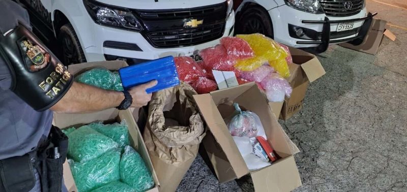 Apreensão de drogas em Campo Limpo Paulista. (Foto: Divulgação)