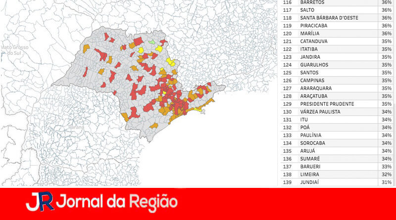 Ranking isolamento social. (Foto: Divulgação)
