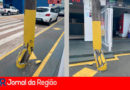 Poste quebrado no Jundiaí Mirim. (Foto: Divulgação)