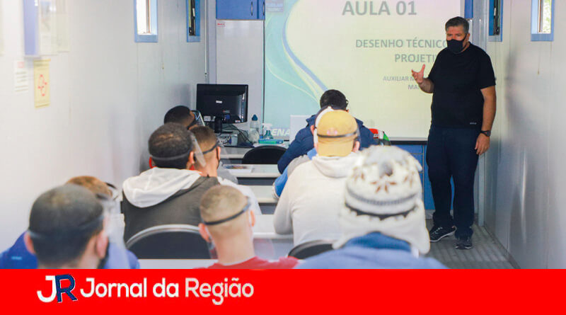 Unidade Móvel do Senai em Itupeva. (Foto: Divulgação)