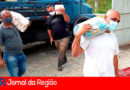 Doação de alimentos em Várzea Paulista. (Foto: Divulgação)
