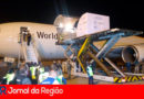 Viracopos recebe vacina Pfizer. (Foto: Hnerique Bueno)