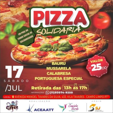 Pizza Solidária em Campo Limpo Paulista. (Foto: Divulgação)