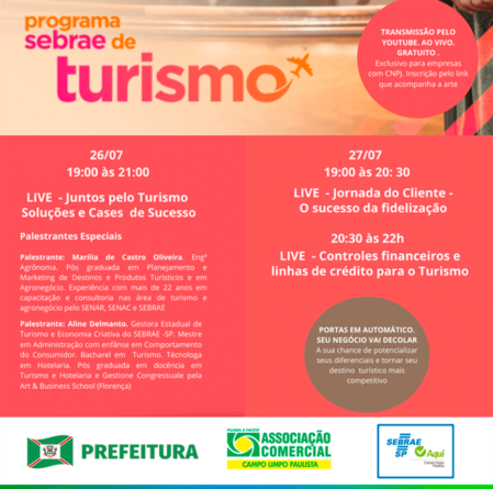 Programa de turismo de Campo Limpo Paulista. (Foto: Divulgação)