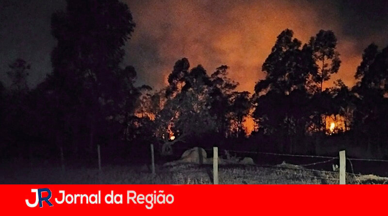 Incêndio em Itupeva. (Foto: Divulgação)