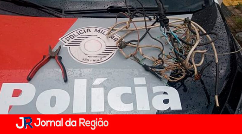 Furto de fios. (Foto: Divulgação)