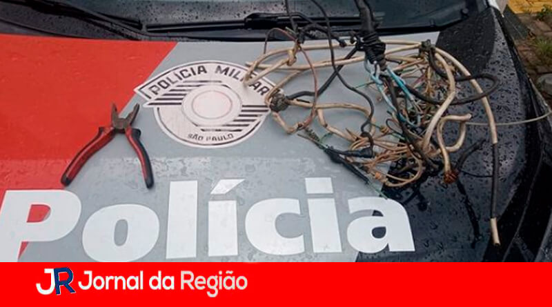 Furto de fios. (Foto: Divulgação)