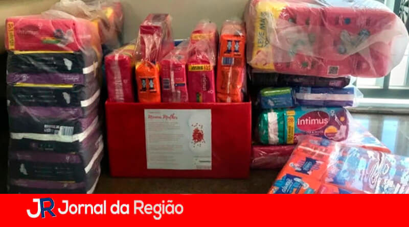 Doação de absorvente. (Foto: Divulgação)