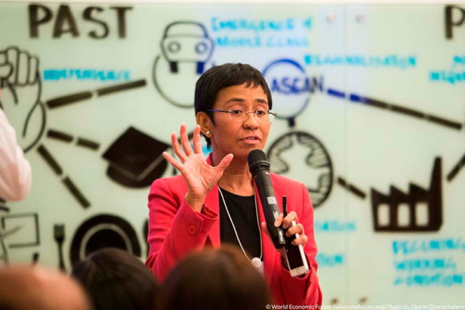 Nobel da paz, Maria Ressa. (Foto: Reprodução Twitter/Prêmio Nobel)