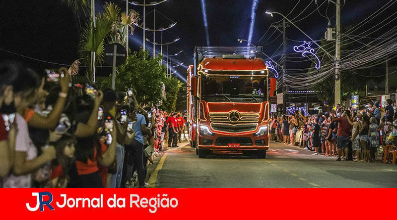Caravana de Natal em Itupeva. (Foto: Divulgação)