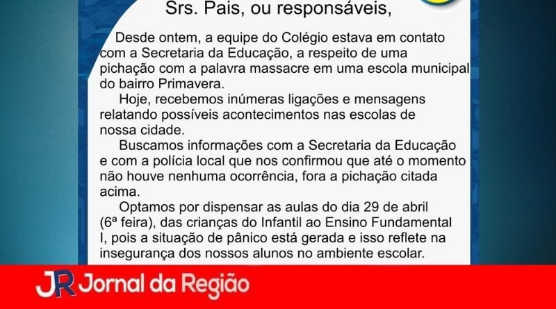 colegio aula ameaca