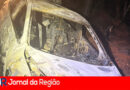 Carro queimado tinha corpo dentro, em Itatiba