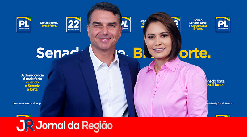 Michelle e Flávio Bolsonaro aparecem juntos em vídeo