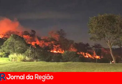 Área de mata pega fogo em Louveira e ameaça animais e centros logísticos