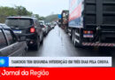 Rodovia dos Tamoios volta a ter interdição. Comboios demoram quase 3 horas