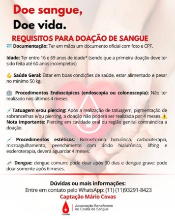 doacao de sangue colsan