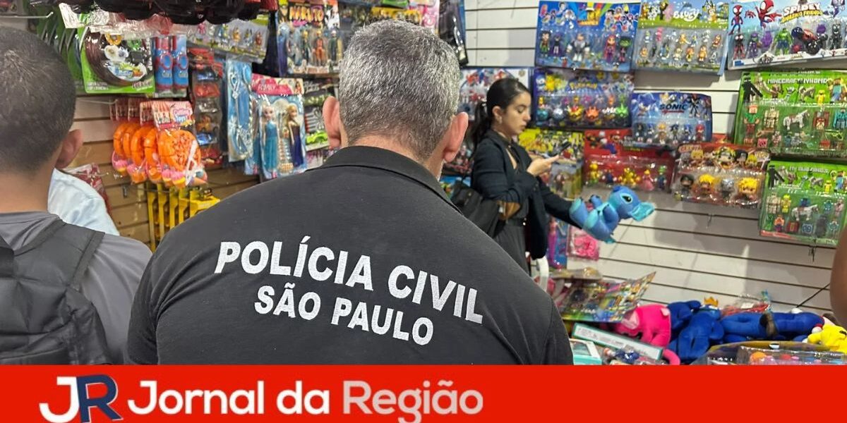 policia brinquedos falsificados
